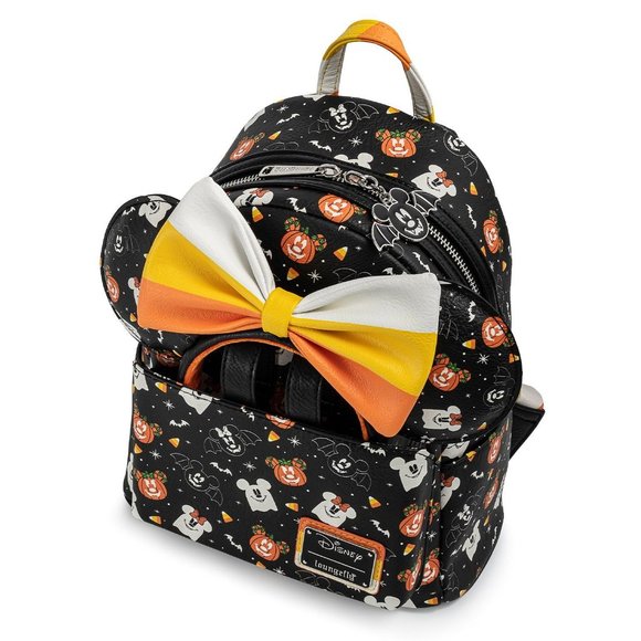 Loungefly Disney Spooky Mice Mini Backpack with Candy Corn Headband! - Picture 8 of 11